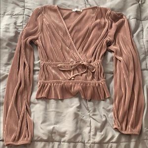 Zara plunge champagne colored blouse !